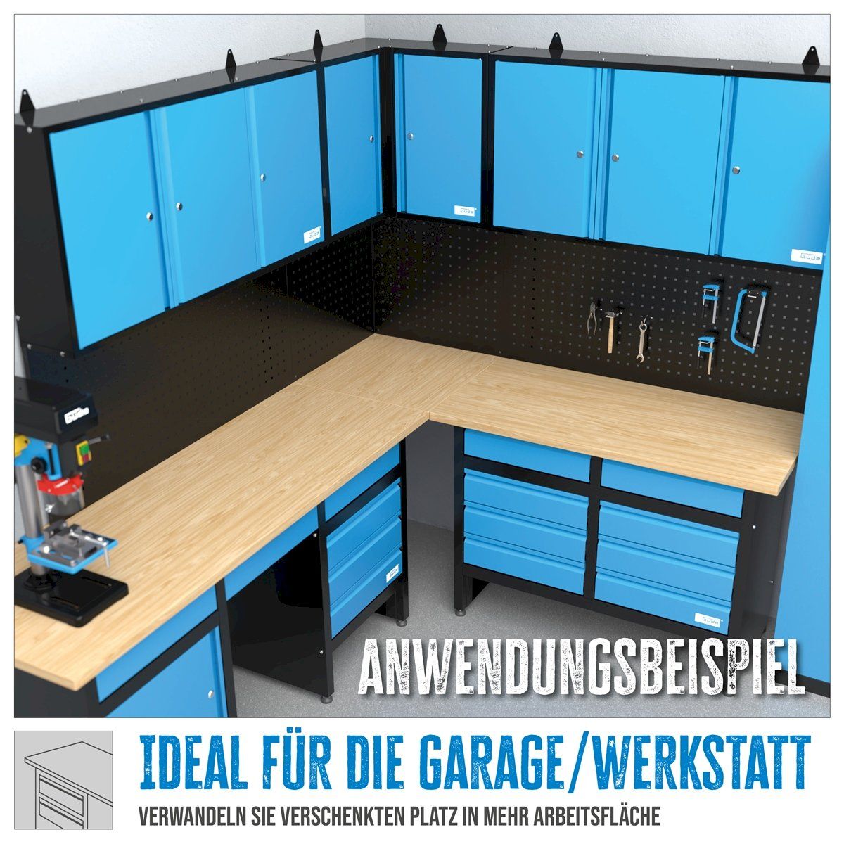 Tutti gli attrezzi: GÜDE GWES 2TE Eck-Wandschrank 2-türiger – Nuovo e nell'imballaggio originale da Bottighofen venduto da zaap 6