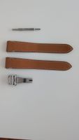 Uhrenarmband Leder für Cartier Santos (Medium) hellbraun neu