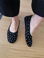 Neue Zara Wildleder Ballerinas Strass Gr. 39