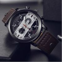 Herrenarmbanduhr SOKI mit Braunem Band