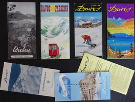Lot de prospectus touristiques originaux de Davos