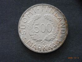 Silbermünze Finnland 500 Markaa Helsinki 11.7 Gramm
