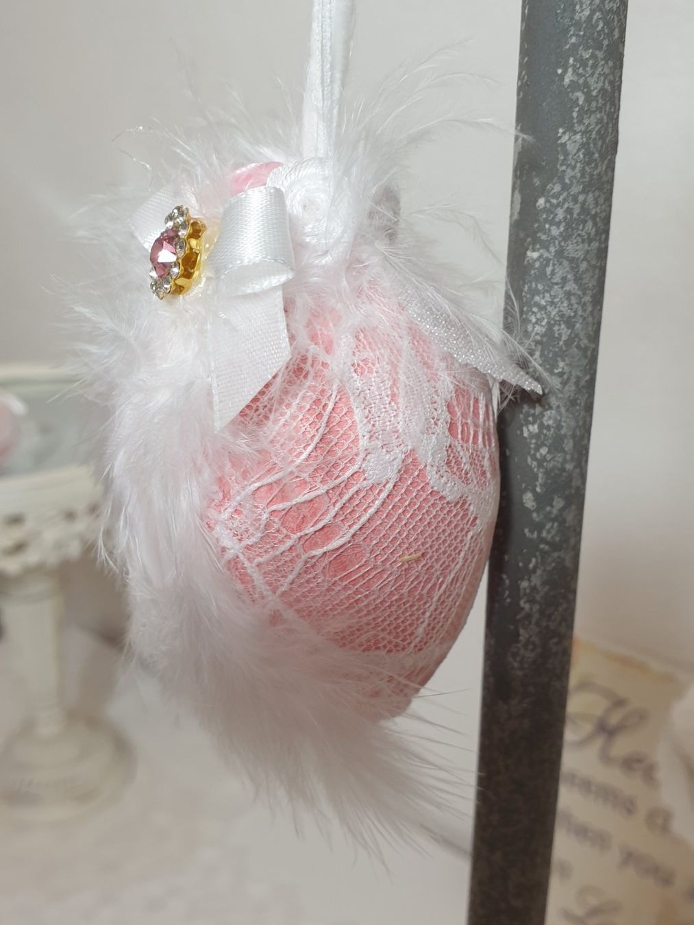 Tutte le decorazioni: Ostereier, Shabby Chic Deko Eier Spitze Ostern Osterbaum – Nuovo e nell'imballaggio originale da Gossau ZH venduto da Goes05 2