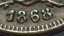 Tutti le monete: 1868 1 Rappen Abart Offene 8 – Usato da Kirchberg SG venduto da Zenhad69 1