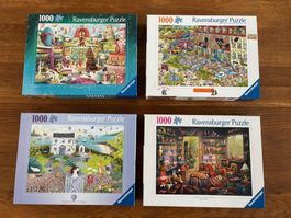 4x Ravensburger Puzzle 1000 Teile – Set