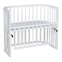 Beistellbett mit mattress 89x51 cm weiß