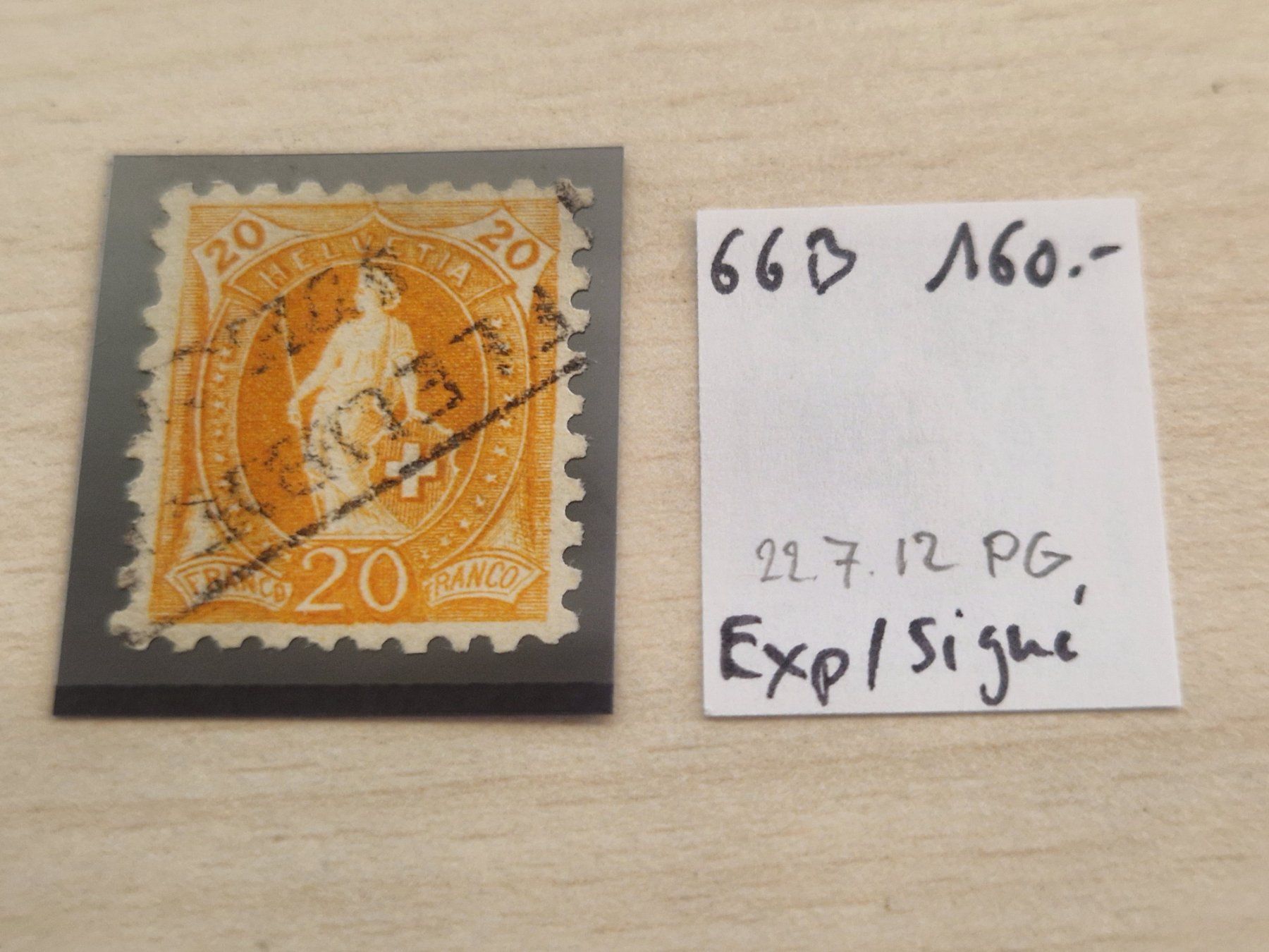 Alle Briefmarken: Stehende 66B, signiert, Top, ab 1.- – Gebraucht aus Burgdorf von Glossy01