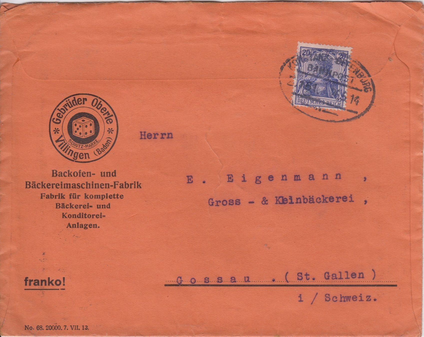 Tutti i francobolli: Illust. Brief (Bahnpoststempel) D-CH – Usato da Eschlikon TG venduto da PhilCon