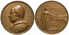 Rom, Pius XI., Bronzemedaille 1925 Heiliges Jahr