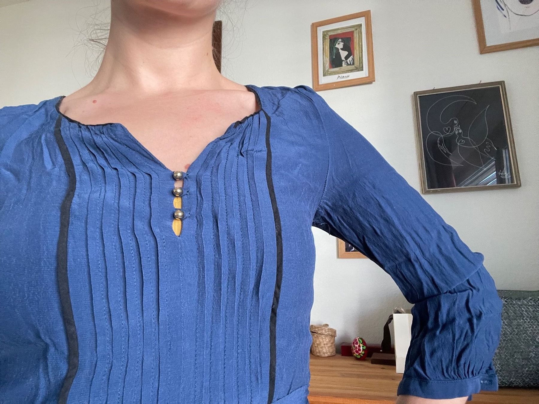 Kookai Kleider: blaues Kleid mit langen Ärmeln / Robe KOOKAÏ 36 – Neu (gemäss Beschreibung) aus Zürich von AnnaSa 3