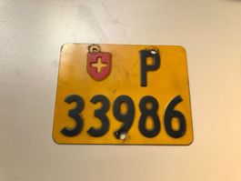 Nummernschild PTT Post Mofa ausrangiert Unikat 33986