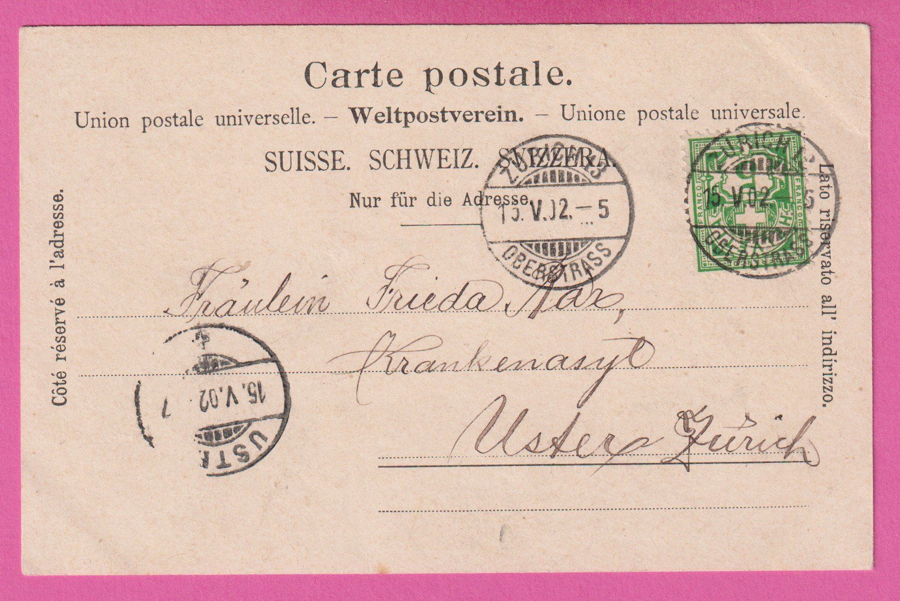 Cartoline postali: Schloss Chillon gel 1902 – Usato da Einsiedeln venduto da dillie 1