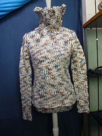 STRICK PULLOVER ROLLKRAGEN GR S GROBSTRICK SÜSS NEUWERTIG