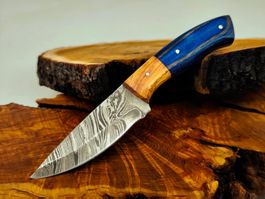Geprüft! 1A Knife Faltenstahl DAMASCUS Damast Jagd Messer