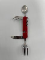 Campingbesteck Sackmesser mit Löffel & Gabel
