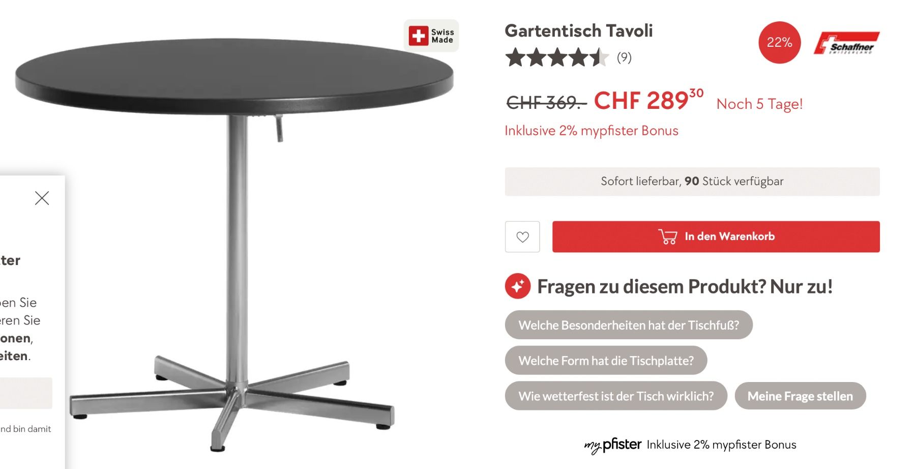 Tavoli: Säntis Gartentisch gebraucht – Usato da Bremgarten AG venduto da Berlinale