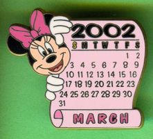 DISNEY  Kalender 2002  März  MINNIE