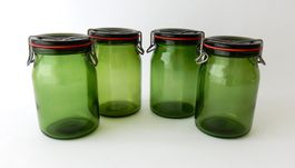 4 Stück grüne Einmachgläser « Bülach Universal » - 1.0L