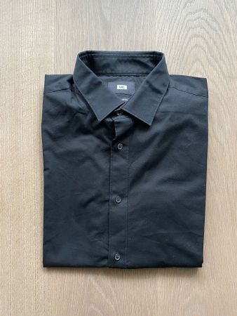 Schwarzes Langarm-Hemd, Gr. M, WE Fashion