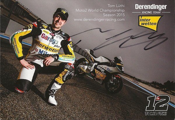 Autografi: Autogrammkarte Tom Lüthi 2015 – Usato da Solothurn venduto da F1shop1