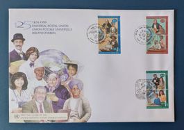 UNO Combo 1999 125 Jahre Weltpostverein 1/2 Block senkrecht