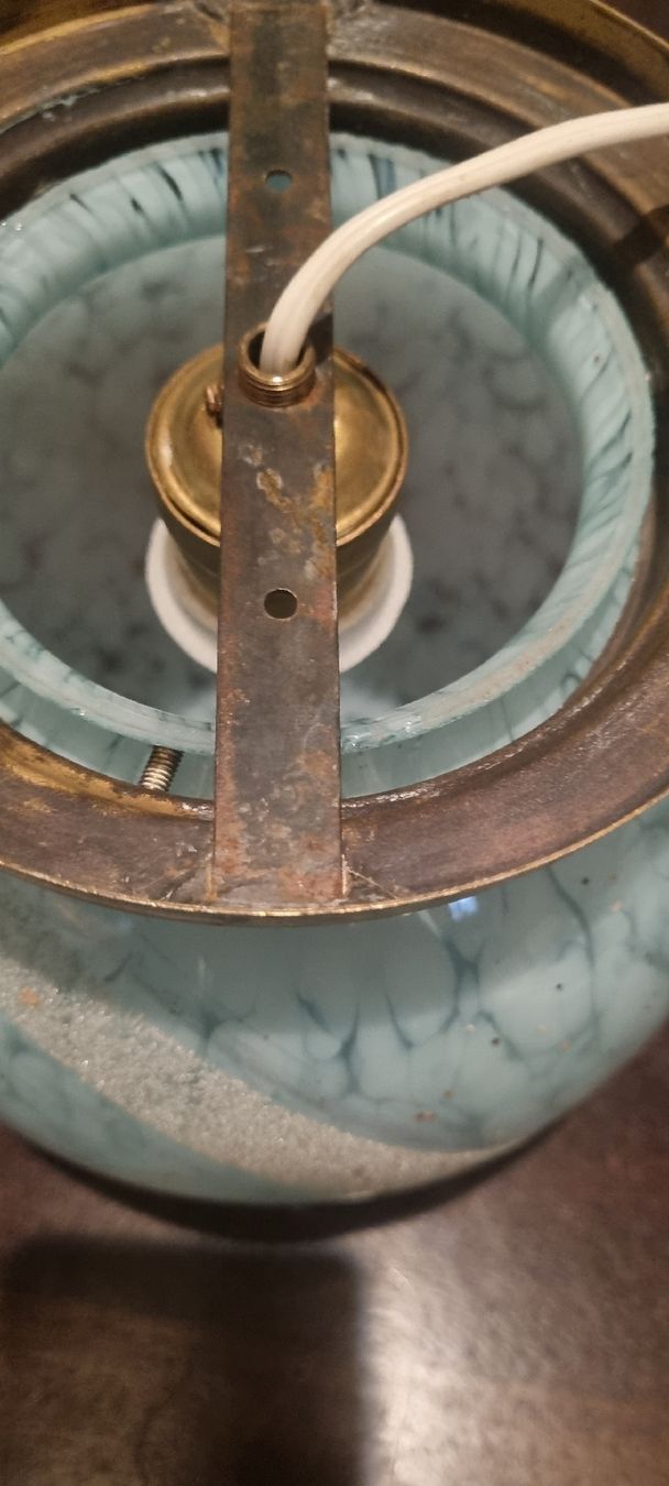 Kronleuchter & Deckenlampen: Schöne alte Kugelleuchte Art deco – Gebraucht aus Basel von Jcva 7