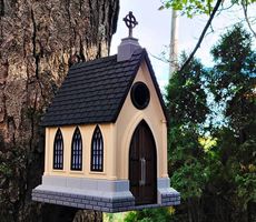Vogelhaus Kapelle  kleine Kirche aus dem 3D-Druck 