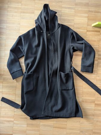 Manteau d'hiver ATON noir à capuche, taille L