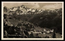 AK Niederrickenbach, Ortsansicht mit Blick zum Brisen