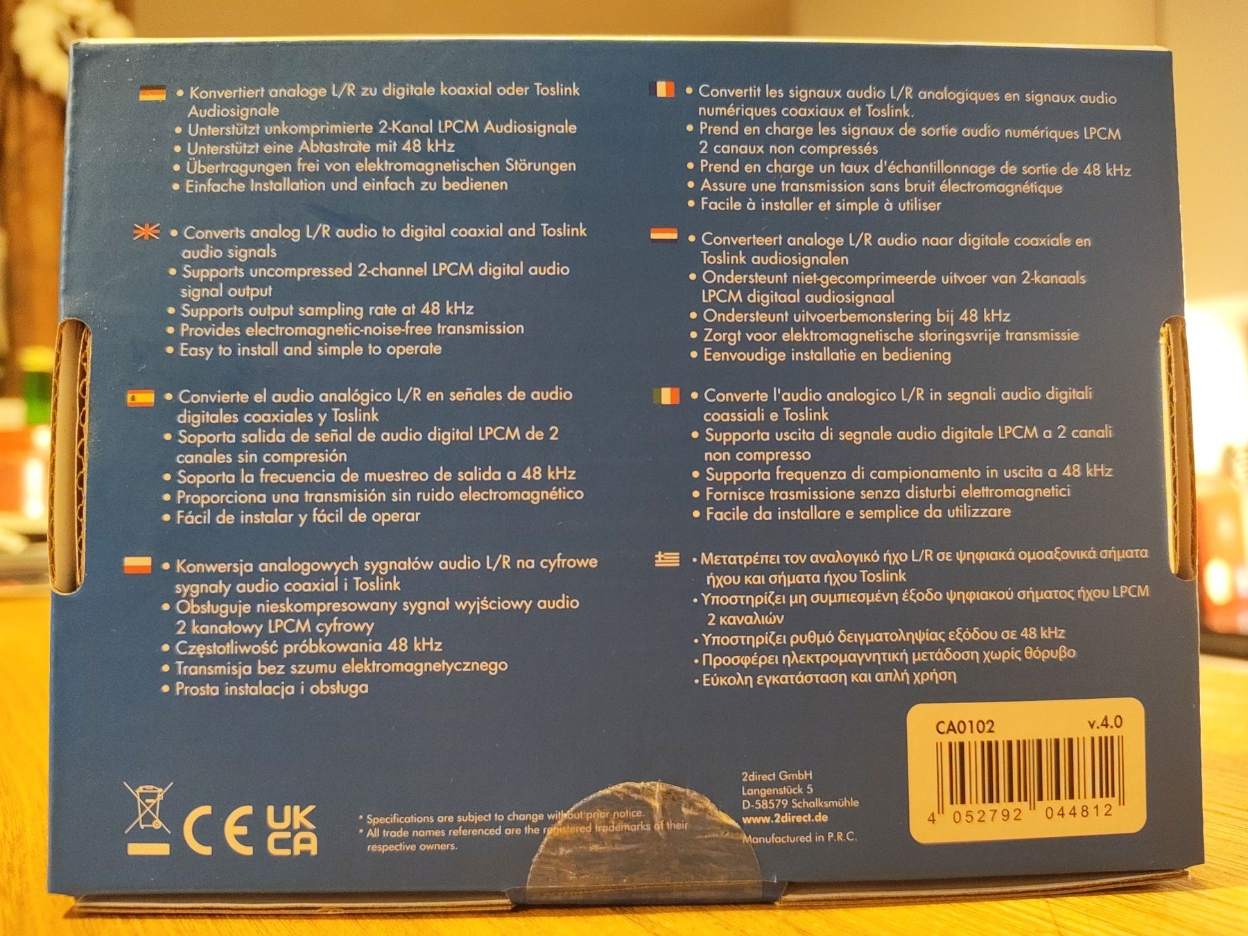 Convertitori: Convertisseur Audio LogiLink Analogique vers Numérique LPCM – Nuovo e nell'imballaggio originale da La Neuveville venduto da sim_9z5f 1