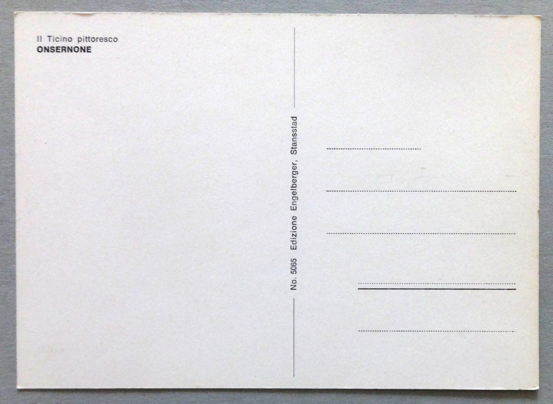 Cartes postales: Onsernone – D'occasion à Fétigny par Billy2miny 1