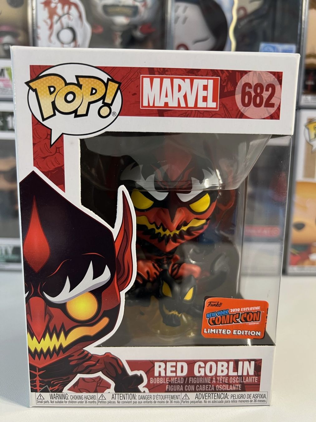 Funko Statuette: Funko POP! Marvel Red Goblin Edition Limitée Fall Convention – Usato da Le Mouret venduto da perfectbijou