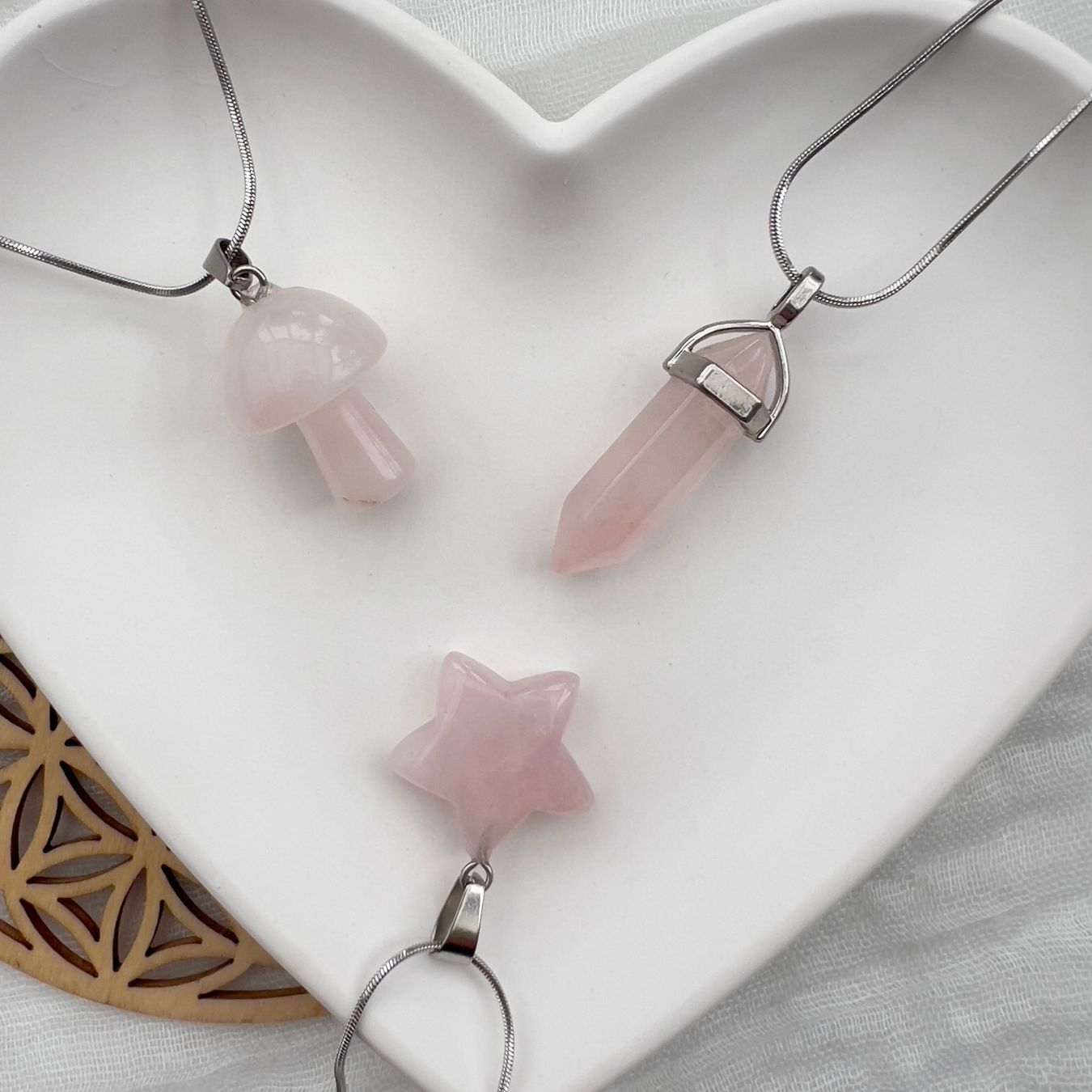 Anhänger: Pendentif champignon en quartz rose – Neu und originalverpackt aus Pully von sunaddict 2