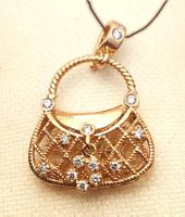 Goldanhänger „Luxushandtasche“,  Gold 18K mit Diamanten