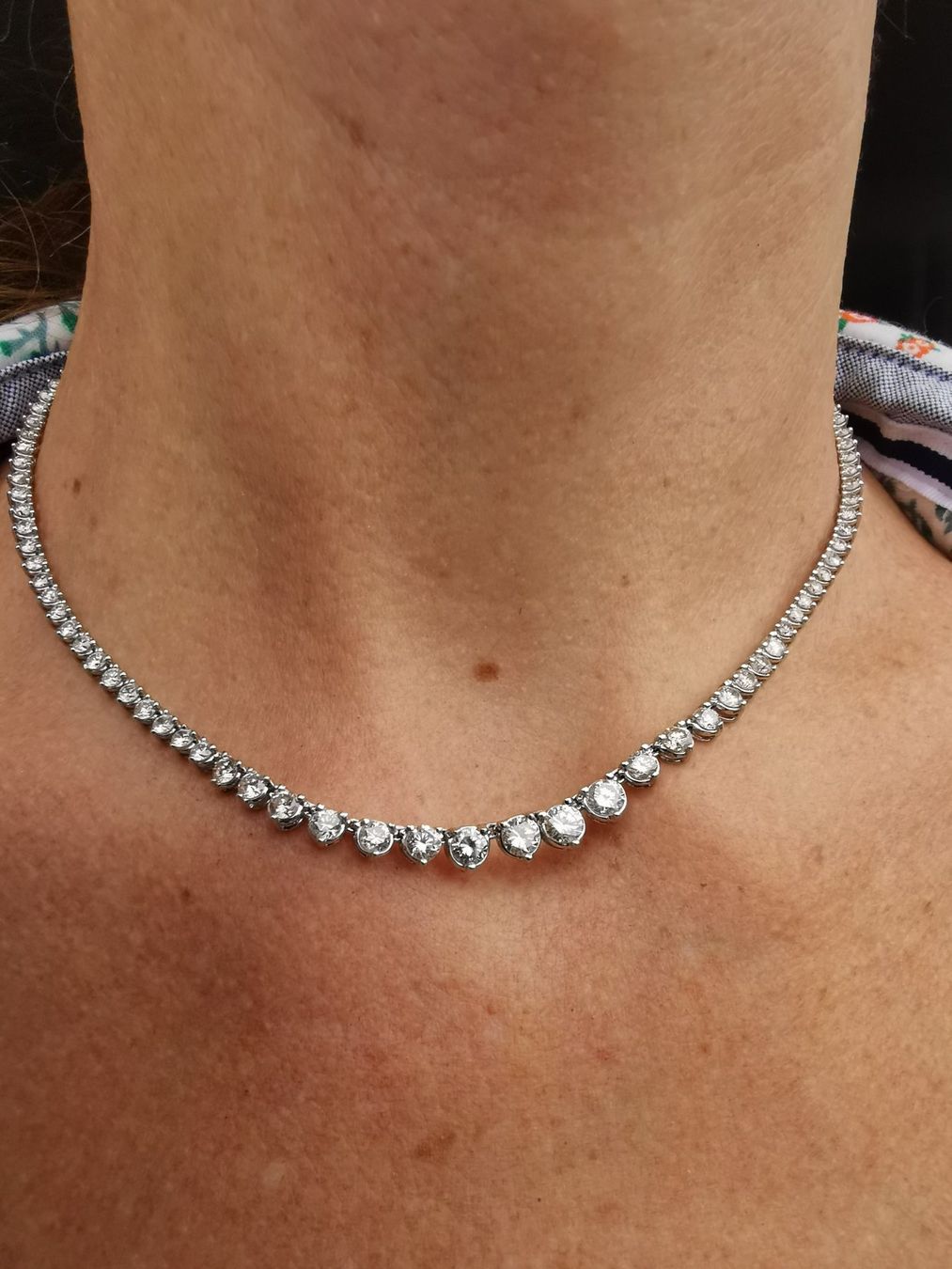 Catenine: Diamantcollier Platin – Nuovo (secondo la descrizione) da Huttwil venduto da heinzdaniel63 6