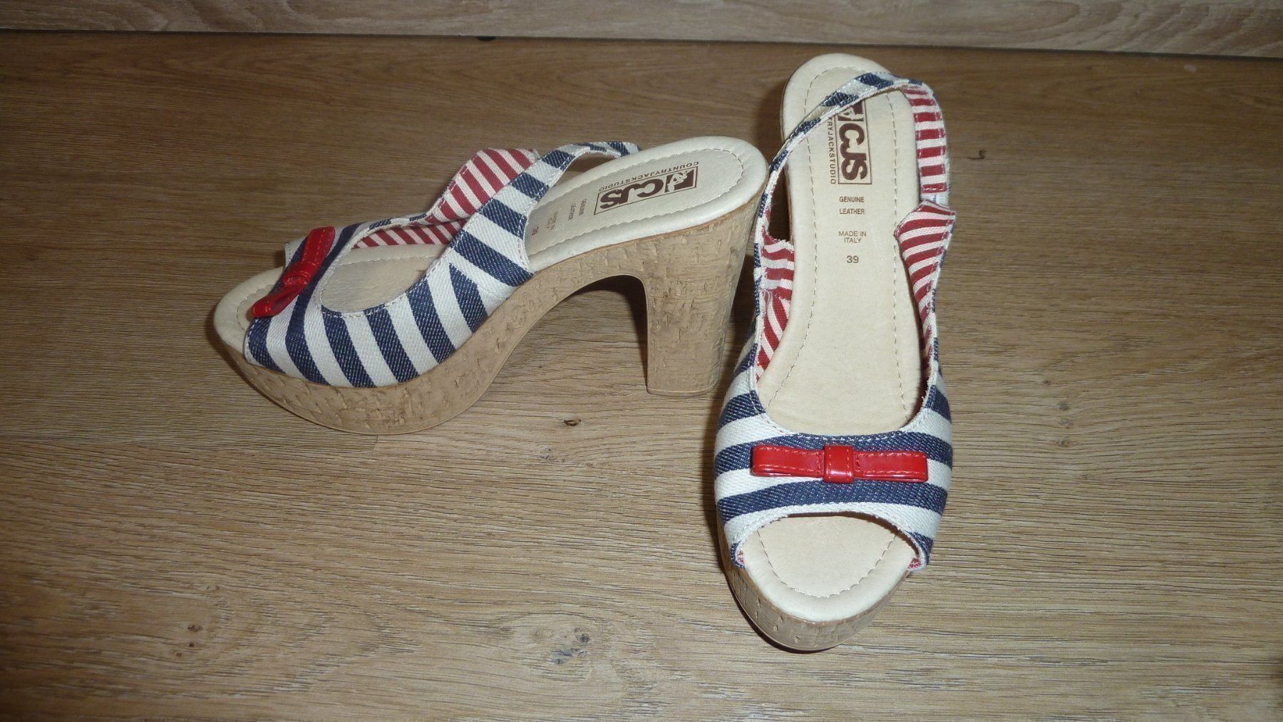Chaussures femmes: Pumps Schuhe Grosse 39 Kork Leder Stoff – Neuf (Voir description) à Siebnen par GluckPilz5684 4