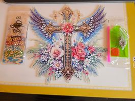 DIAMOND PAINTING FENSTER BILD KREUZ