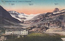 Gemmi ca. 1920 mit Hotelstempel