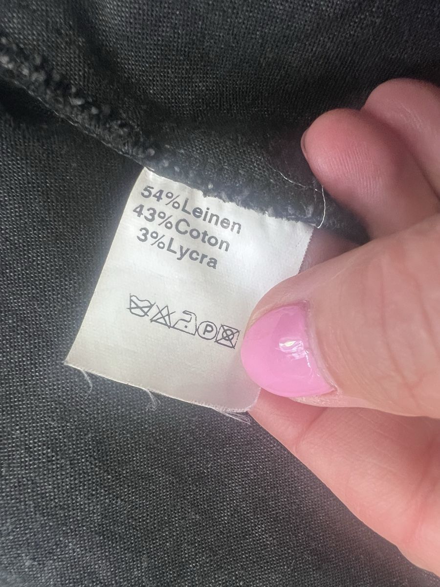 Giacche: DIAGONAL Leinen Blazer dubkelgrau Gr.40/42 lässig – Usato da Burgdorf venduto da puppennetz 4