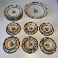 Antikes Limoges-Porzellanservice für 6 Personen