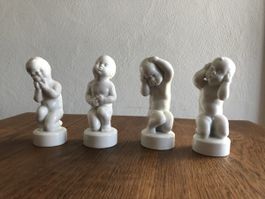 Quatre belles figurines danoises en porcelaine