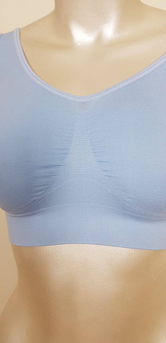 Altra biancheria intima: Sport BH, hellblau, elastisch, neuwertig, ca. Gr. S M – Usato da Uster venduto da Astral 1