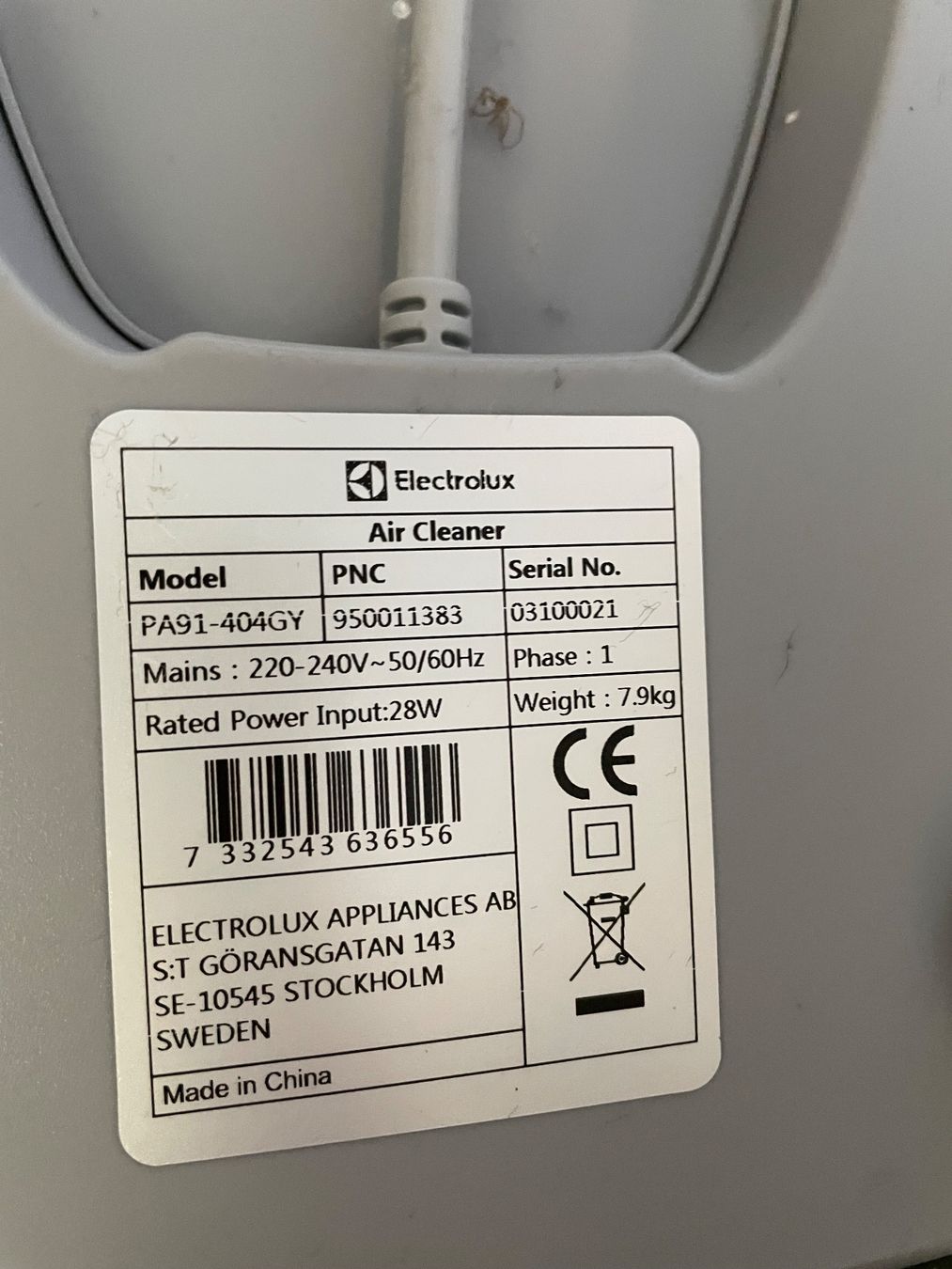 Electrolux Luftreiniger: Luftreiniger Electrolux – Gebraucht aus Uster von dorni20 5