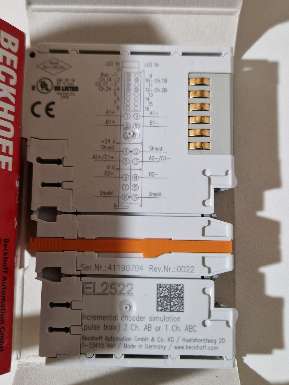 Beckhoff Composants électroniques: Beckhoff EL2522 Inkremental-Encoder Simulation neu – Neuf avec emballage d'origine à Bülach par Myflomi