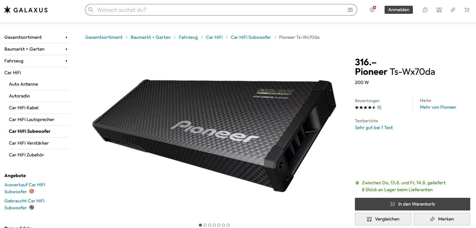 Pioneer Lautsprecher: Pioneer TS-WX70DA – Gebraucht aus Sargans von Aggeler01 4