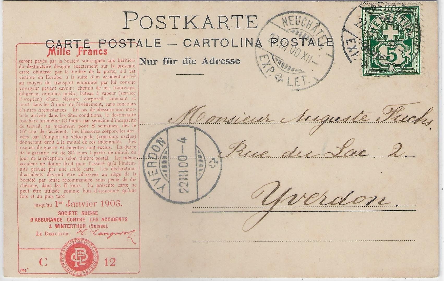 Cartoline postali: Pestalozzi-Denkmal in Yverdon – Usato da Ettingen venduto da Kartenplanet 1