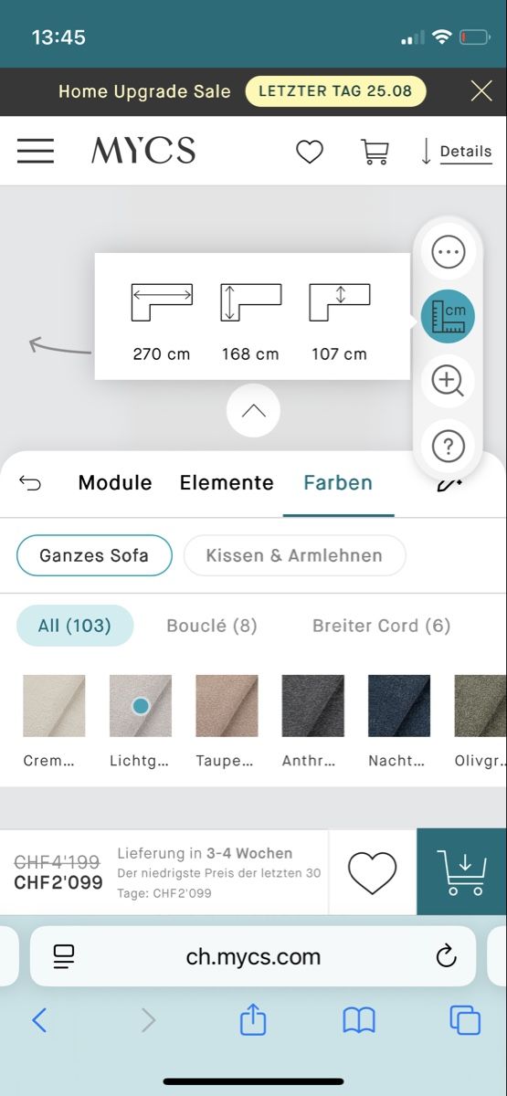Sofas: Ecksofa Lichtgrau Bouclé - Pyllow – D'occasion à Zürich par LiviaMariaC 4