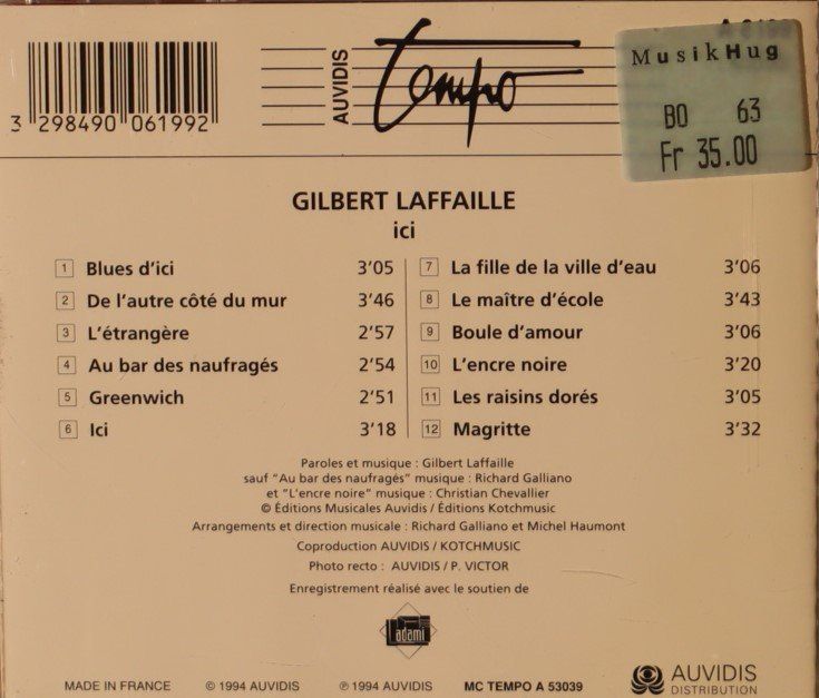 CDs: Laffaille – Ici – Gebraucht aus Luzern von CONTENTI 2