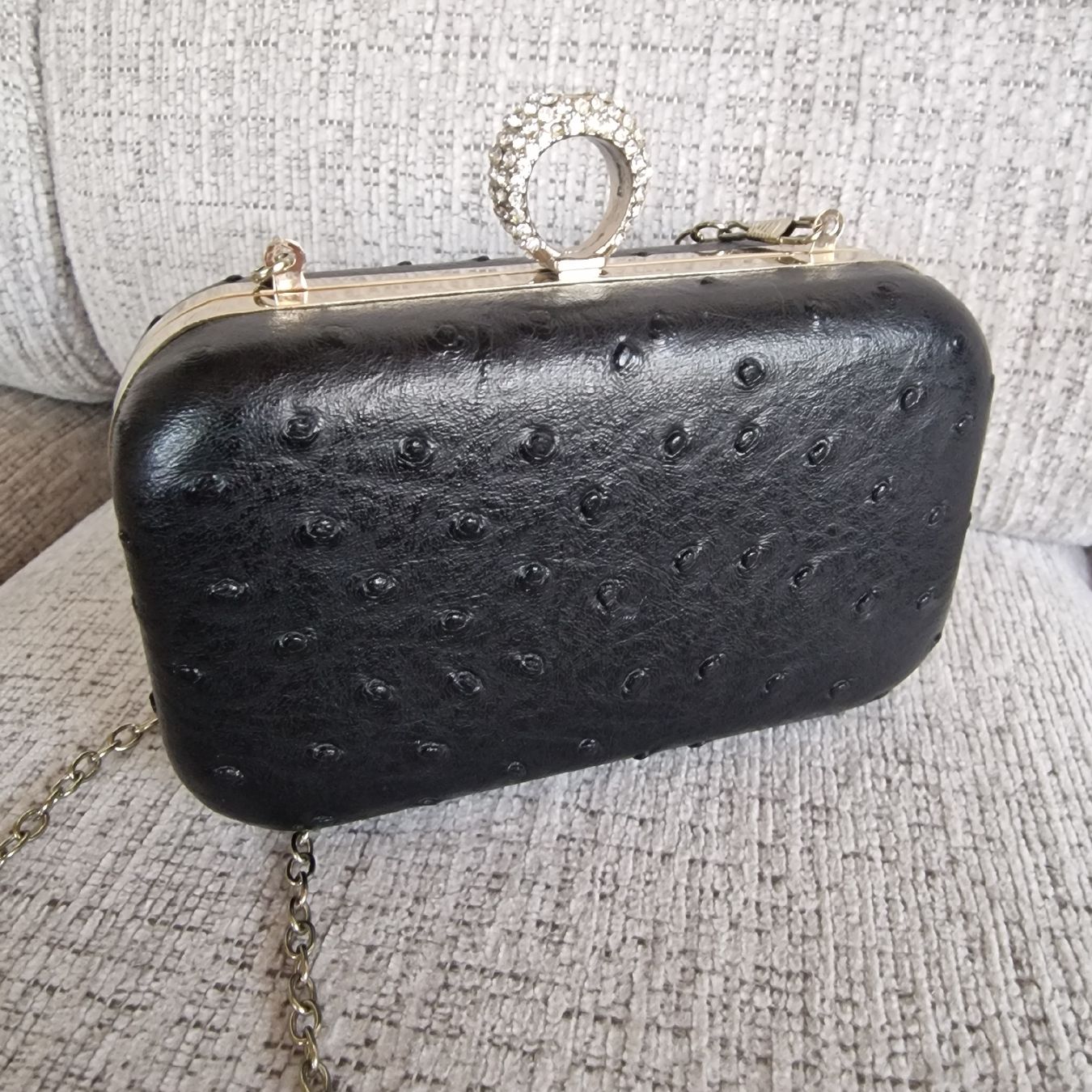 Borse da donna: Elegante Abendtasche / Clutch mit Strass-Ring – Usato da Effretikon venduto da 84CK 3