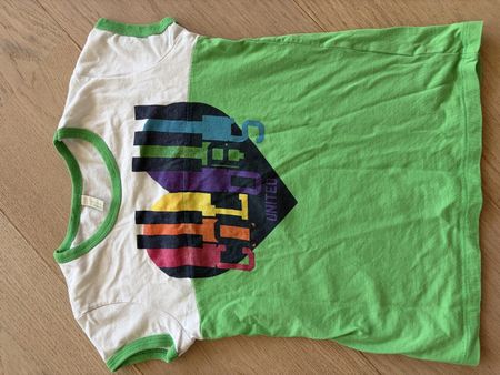 Benetton T-Shirt Kinder Gr. 104 grün weiss
